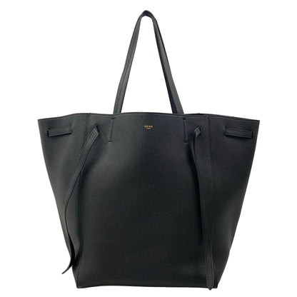 Celine Tote Cabas Phantom Medium with Belt Black Leather
