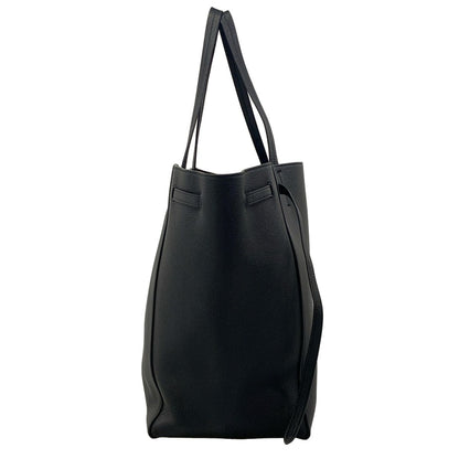 Celine Tote Cabas Phantom Medium with Belt Black Leather — view 2