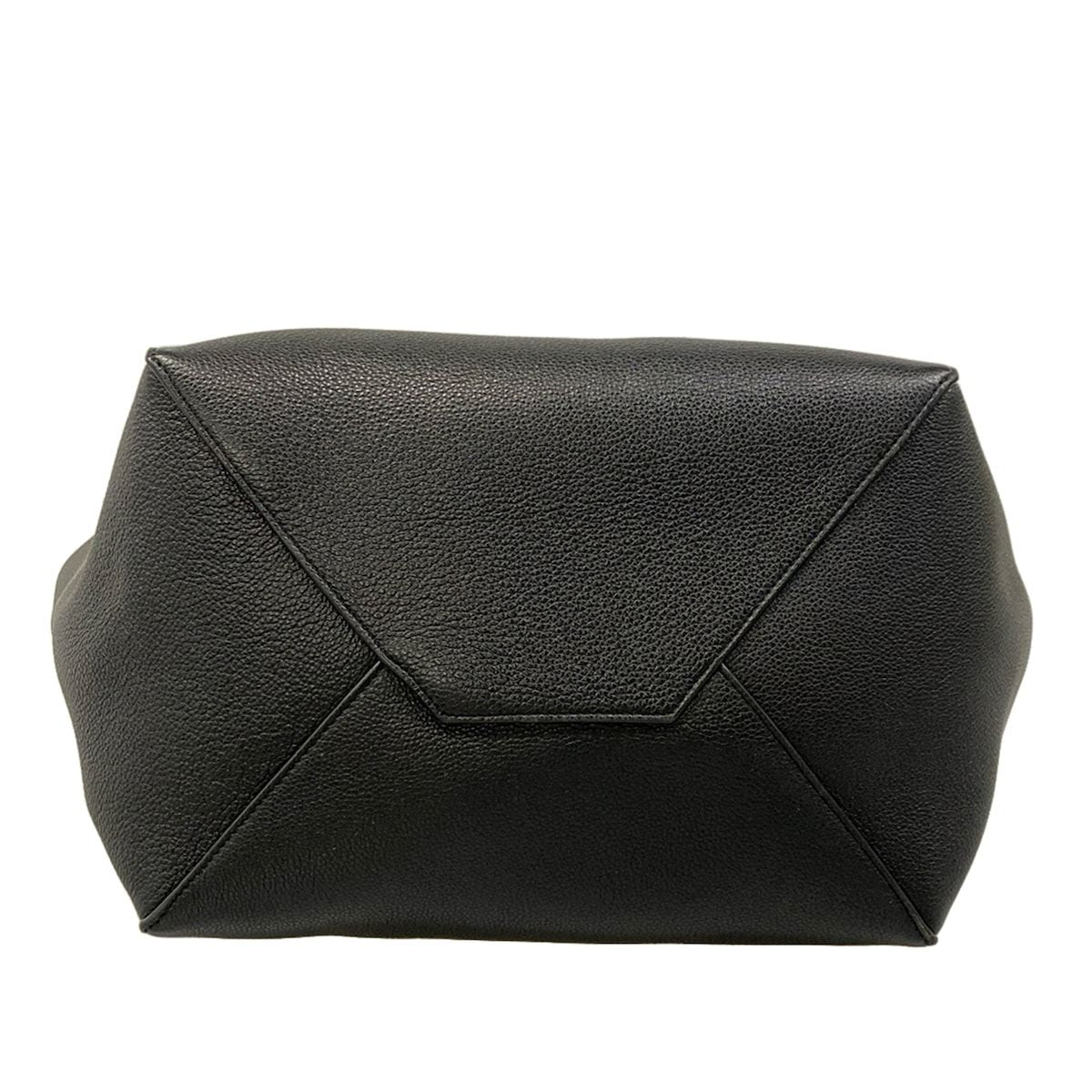 Celine Tote Cabas Phantom Medium with Belt Black Leather — view 5