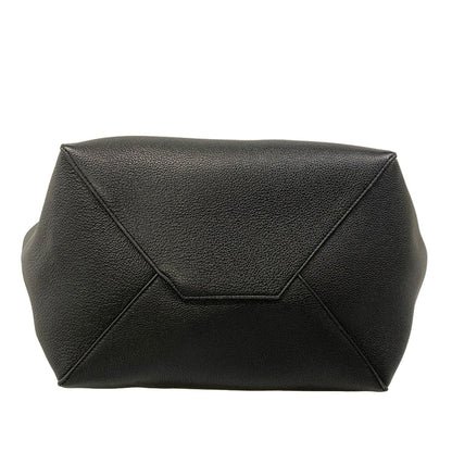 Celine Tote Cabas Phantom Medium with Belt Black Leather — view 5