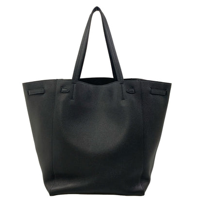 Celine Tote Cabas Phantom Medium with Belt Black Leather — view 3