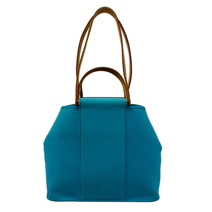Hermes Tote Kabak PM Blue Light Brown Leather — view 3