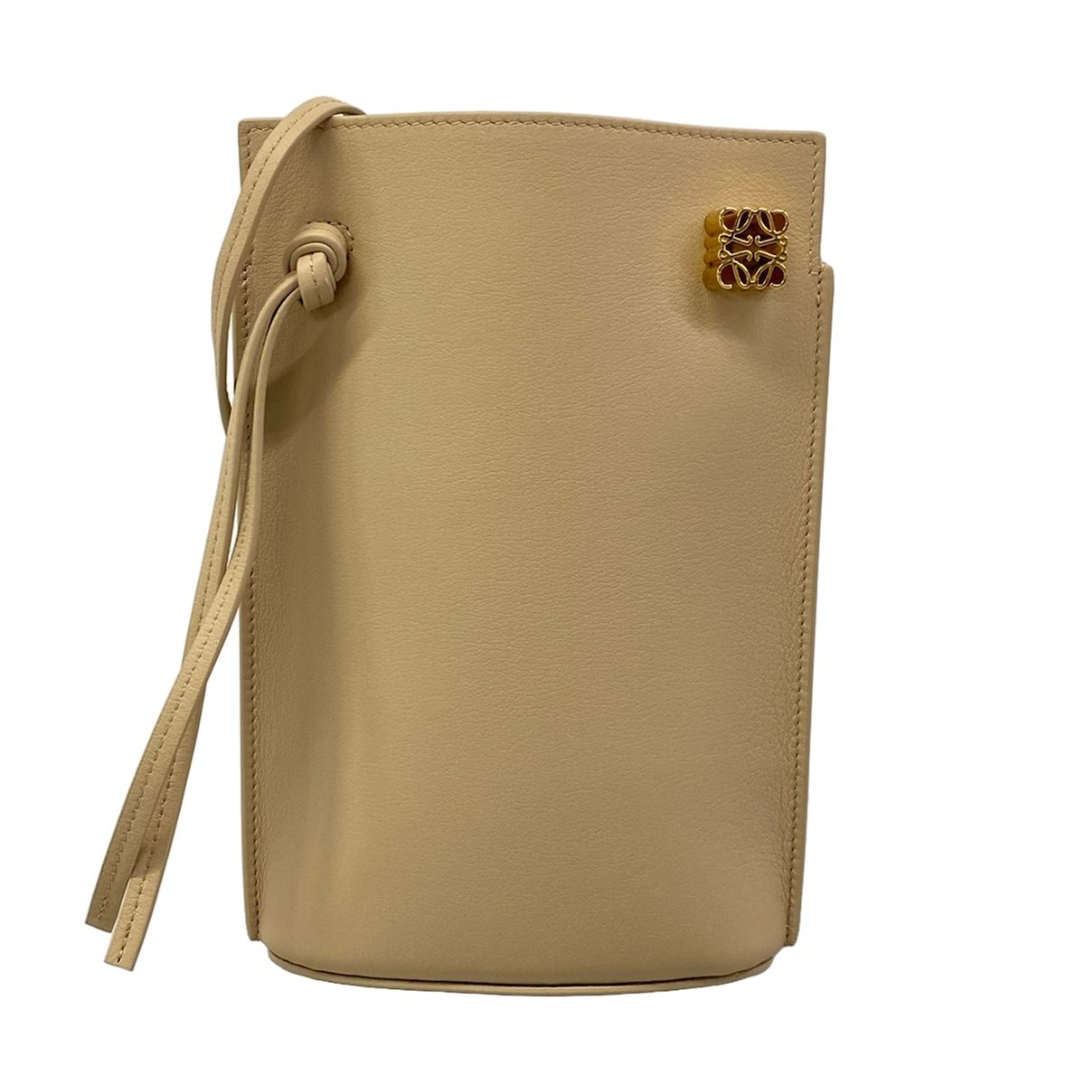 Loewe Shoulder Bag Dice Pocket Beige Smartphone Pochette