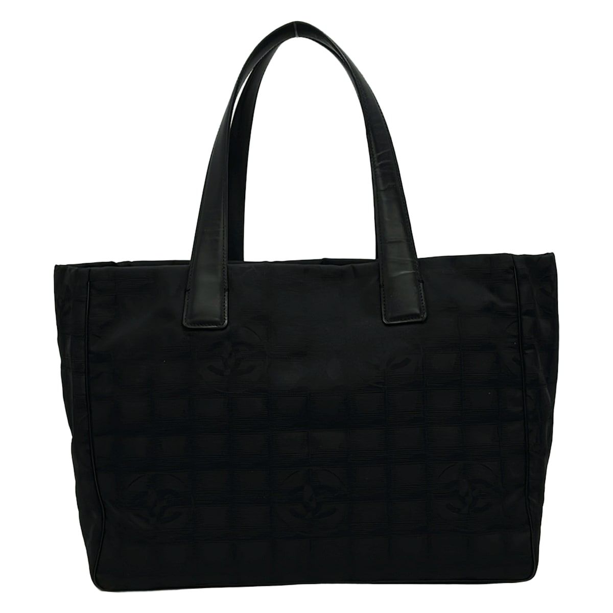 Chanel Tote New Travel Line MM Black Leather