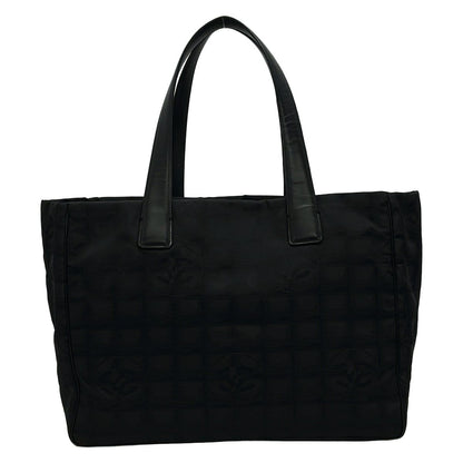Chanel Tote New Travel Line MM Black Leather
