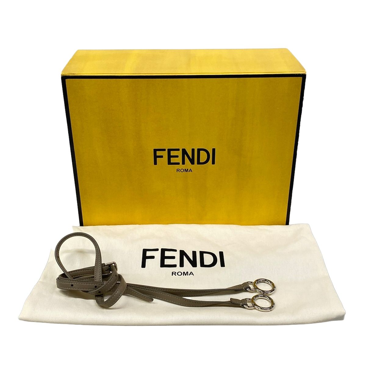 Fendi Handbag Peekaboo Iconic Small Beige Leather — view 8