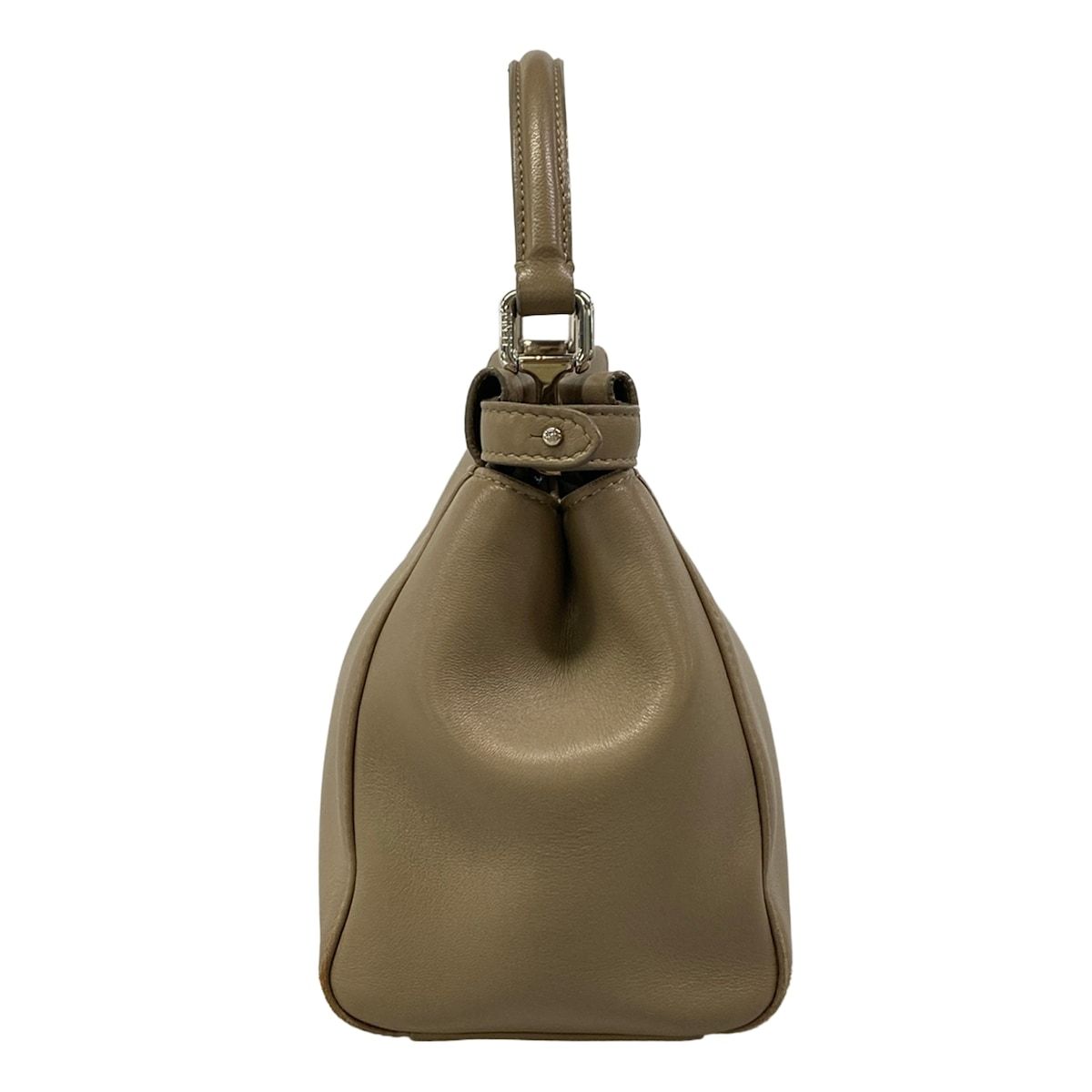 Fendi Handbag Peekaboo Iconic Small Beige Leather — view 4