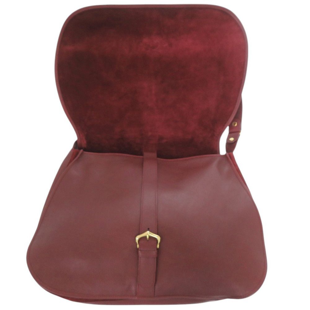 Cartier Must Leather Bordeaux Shoulder Bag — view 5