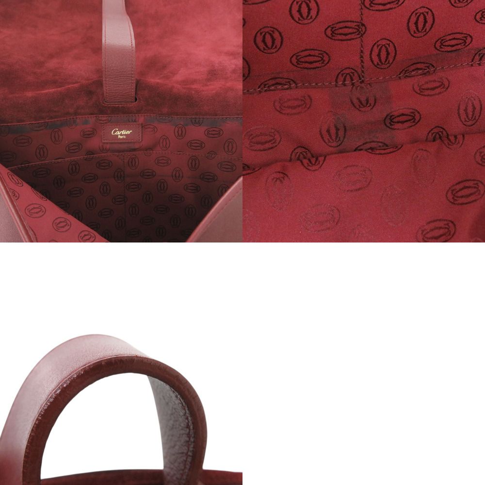 Cartier Must Leather Bordeaux Shoulder Bag — view 8