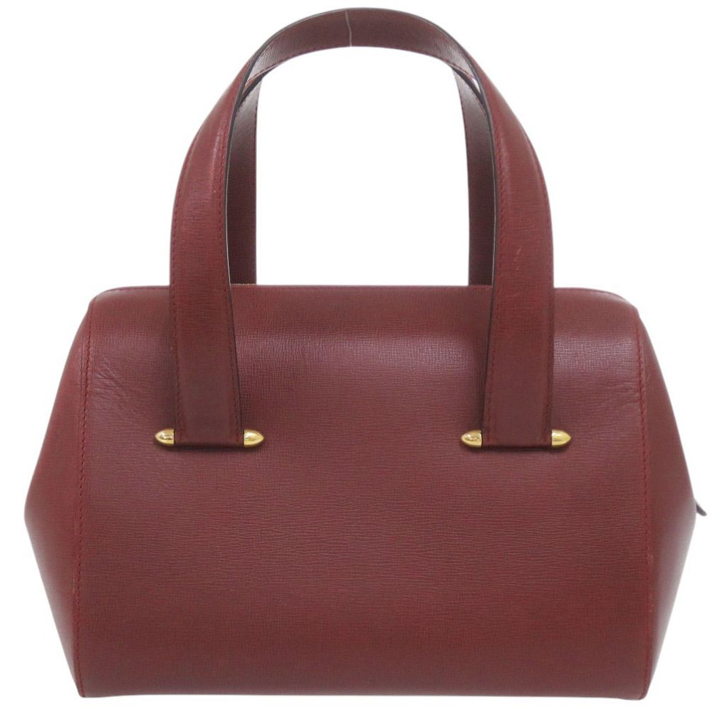 Cartier Mini Boston Bag Must Leather Bordeaux — view 2