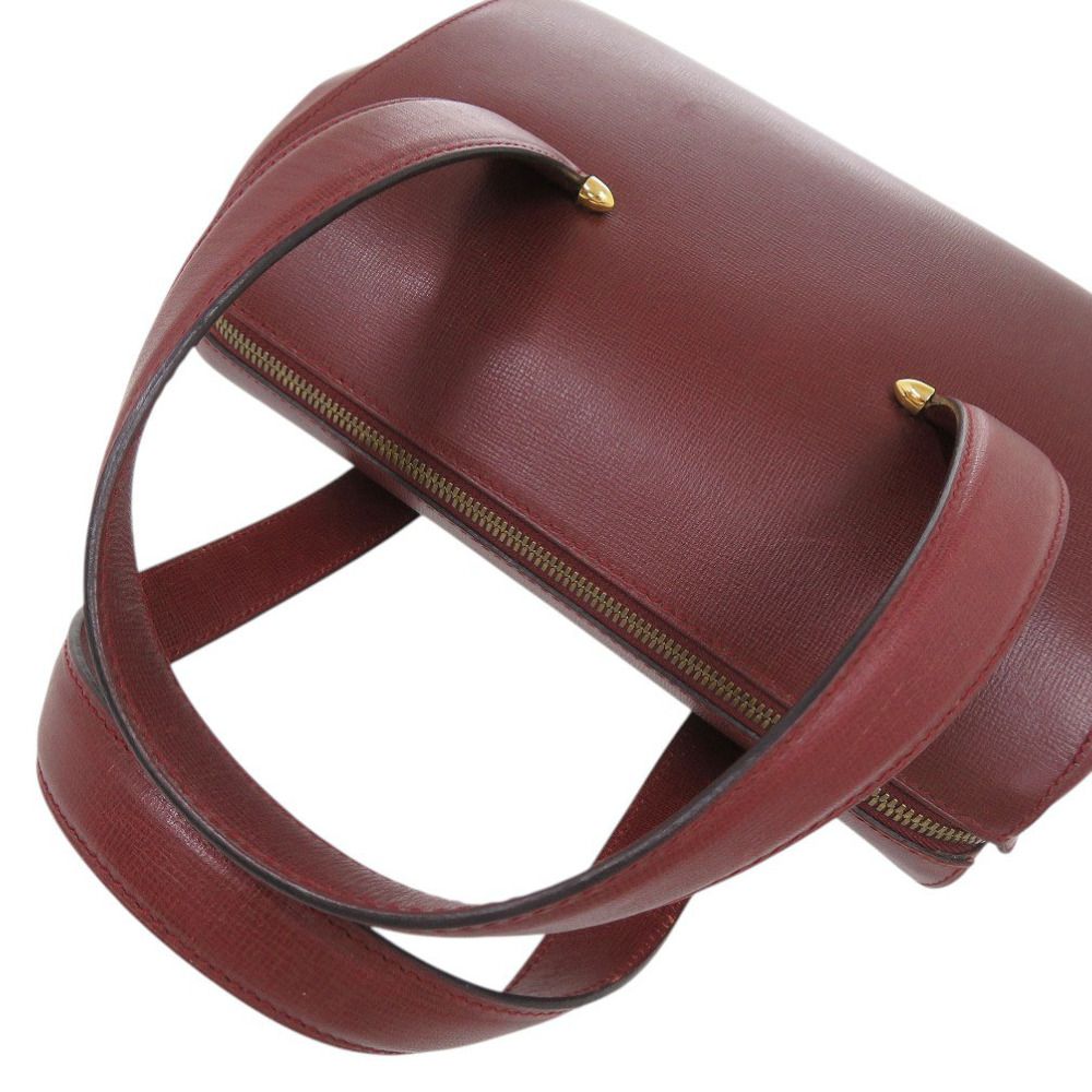 Cartier Mini Boston Bag Must Leather Bordeaux — view 7