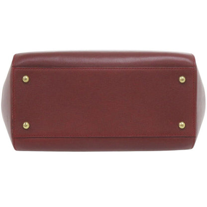 Cartier Mini Boston Bag Must Leather Bordeaux — view 3