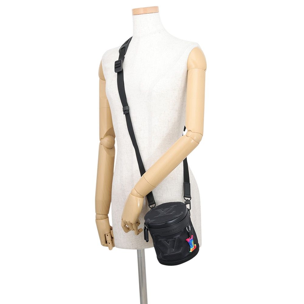 Louis Vuitton Shoulder Bag 3D Monogram Expansion Double Polochon 2-Way Black — view 6