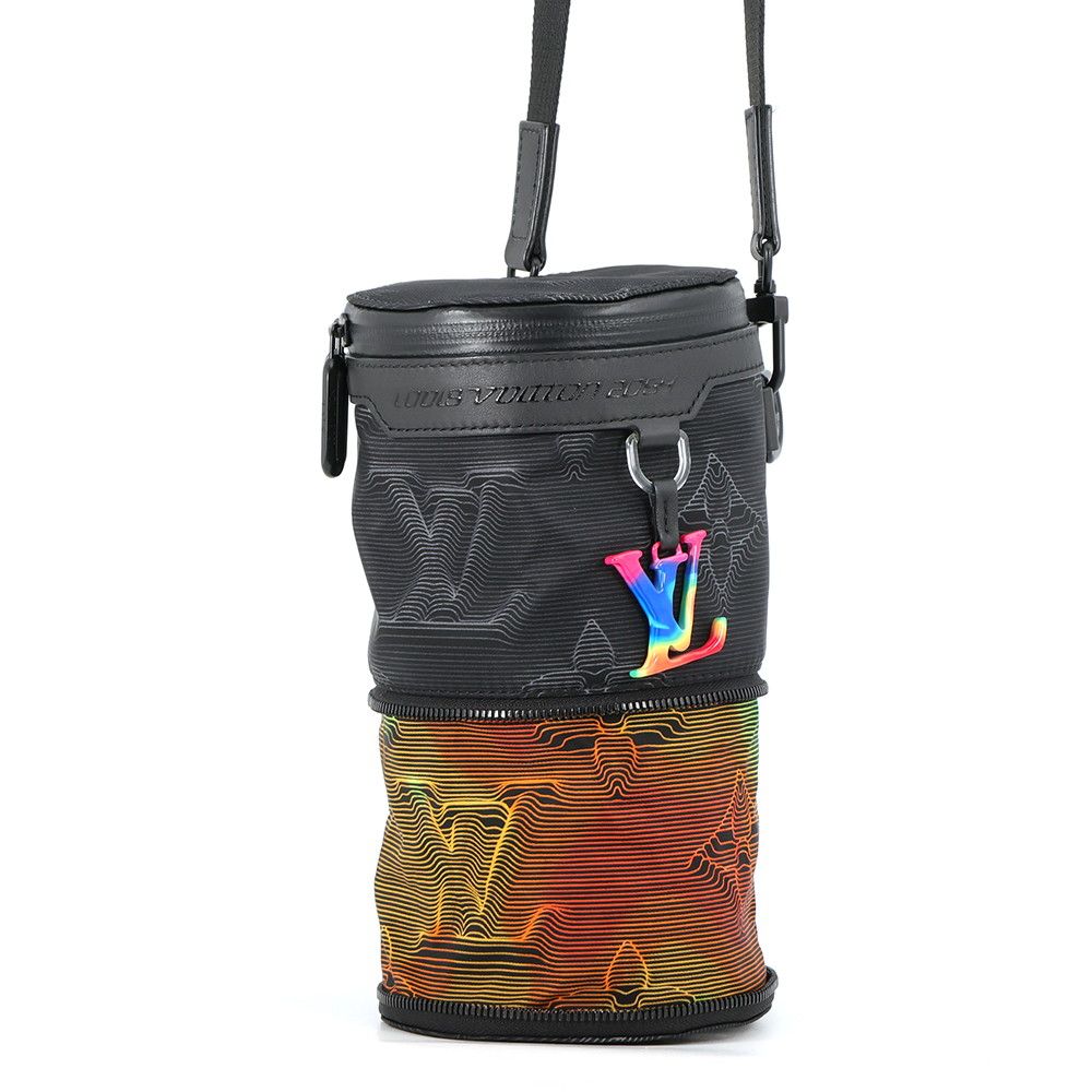 Louis Vuitton Shoulder Bag 3D Monogram Expansion Double Polochon 2-Way Black — view 4
