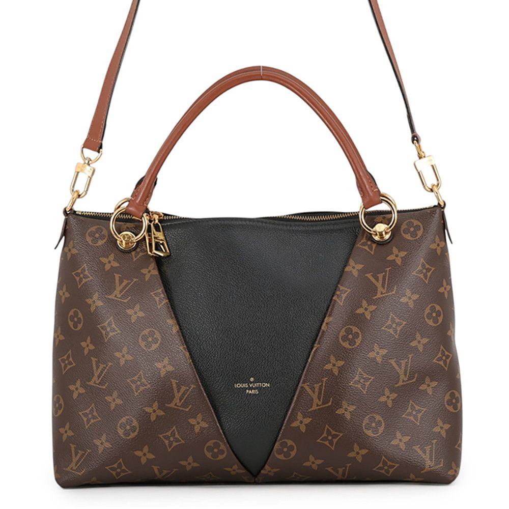 Louis Vuitton Monogram Tote MM 2-Way Shoulder Bag Black