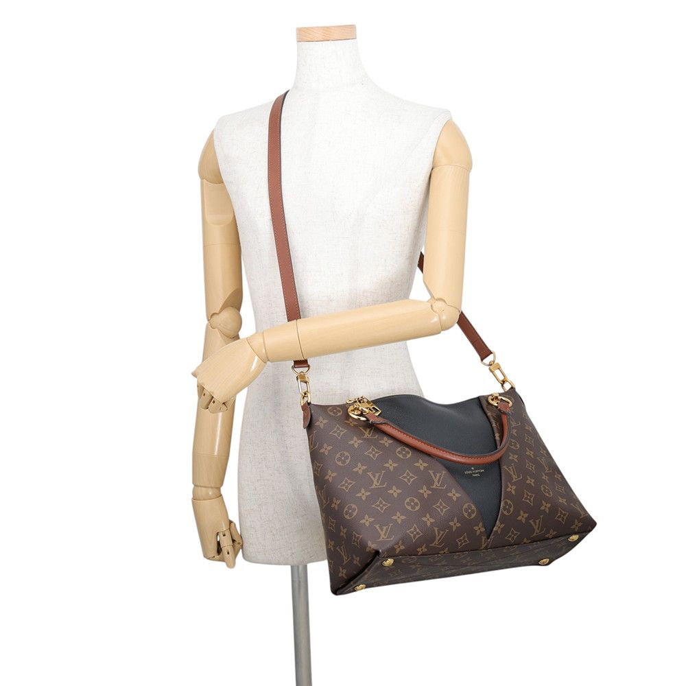 Louis Vuitton Monogram Tote MM 2-Way Shoulder Bag Black — view 5
