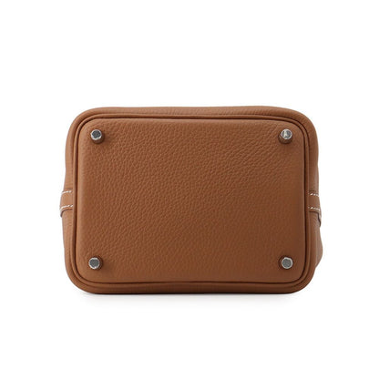 Hermes Handbag Picotin Lock PM Gold Silver Taurillon Clemence — view 3