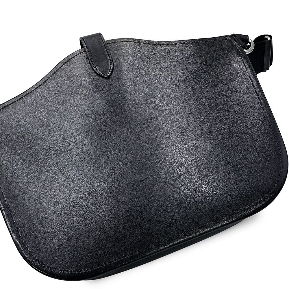 Hermes Tote Messenger Attrage Black Silver Ever Gray Canvas — view 7