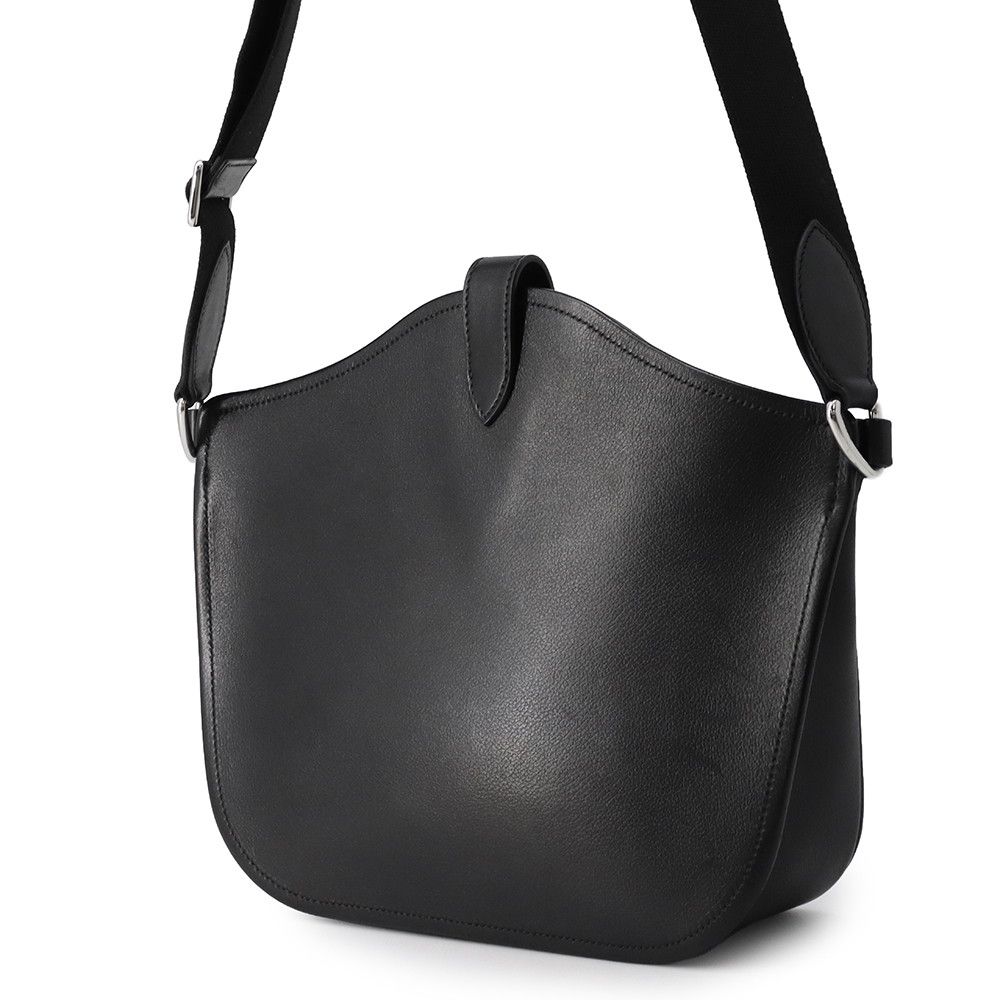 Hermes Tote Messenger Attrage Black Silver Ever Gray Canvas — view 2