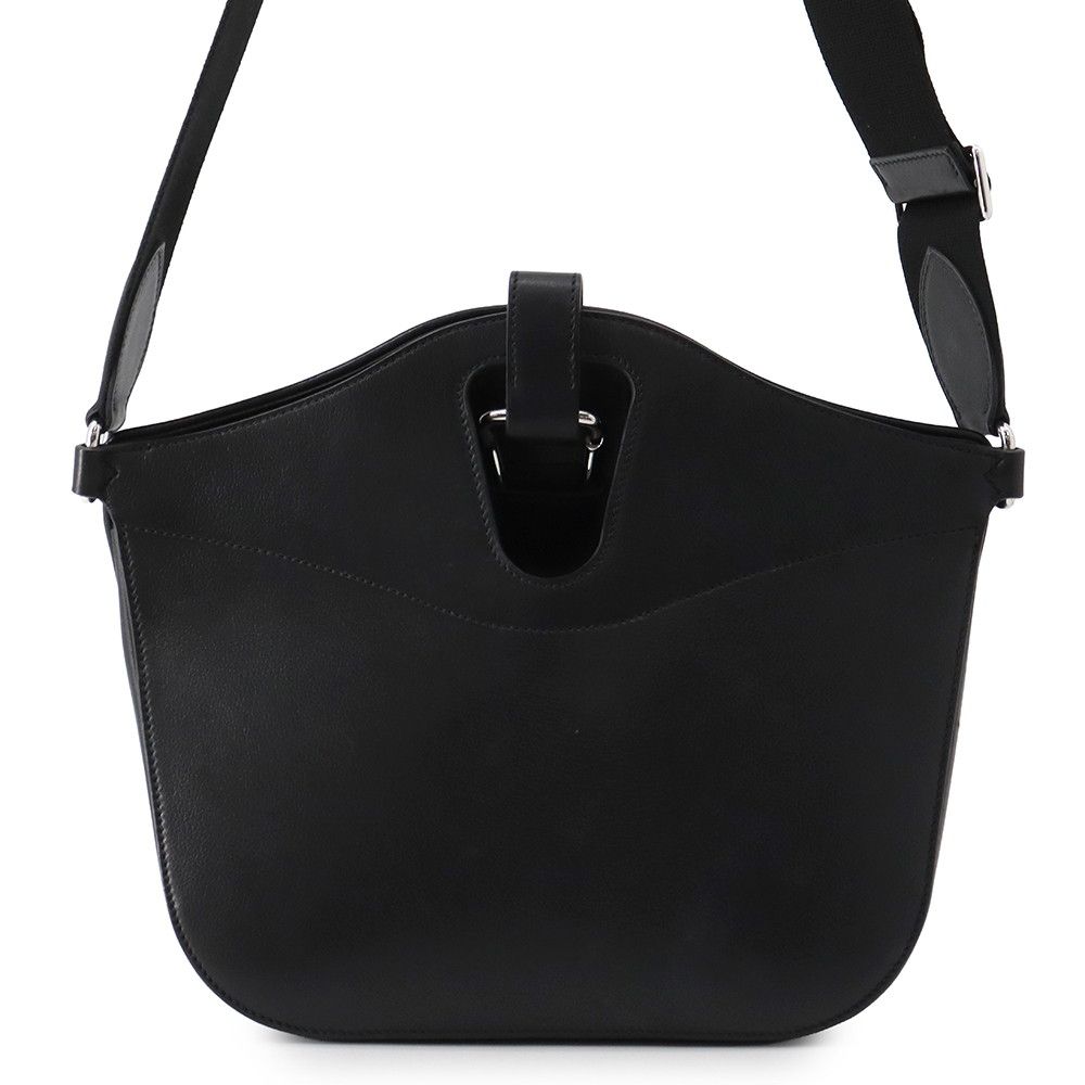 Hermes Tote Messenger Attrage Black Silver Ever Gray Canvas