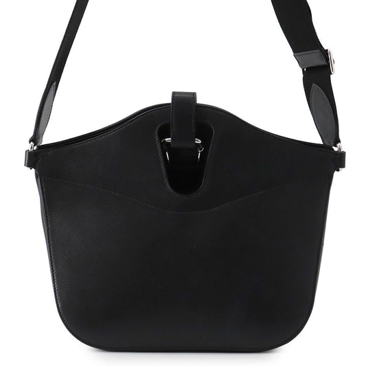 Hermes Tote Messenger Attrage Black Silver Ever Gray Canvas