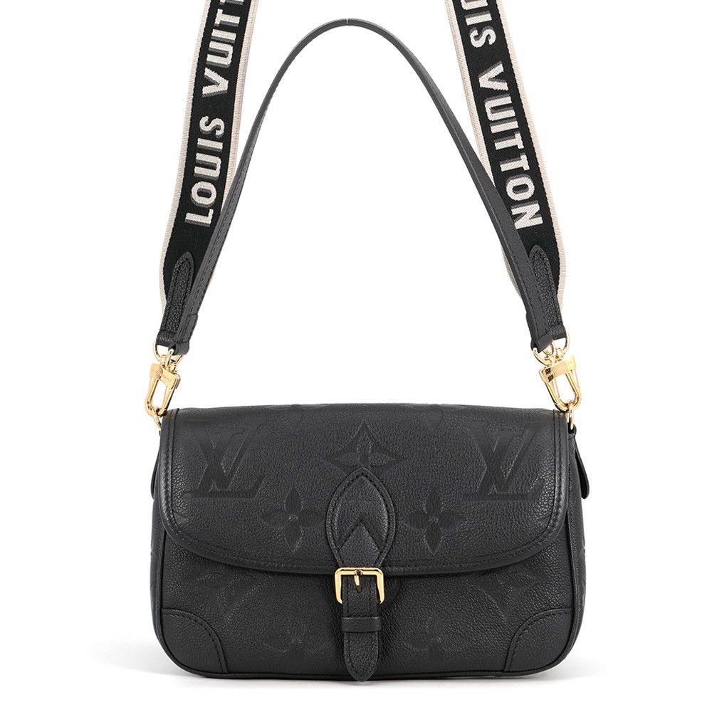Louis Vuitton Shoulder Bag Monogram Empreinte Diane 2-Way Black