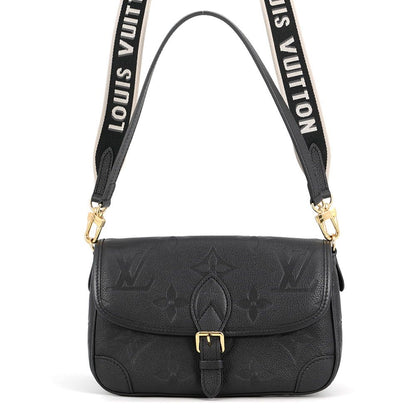 Louis Vuitton Shoulder Bag Monogram Empreinte Diane 2-Way Black