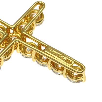 Tiffany & Co Large Cross Diamond Necklace 18k Yellow Gold — view 4