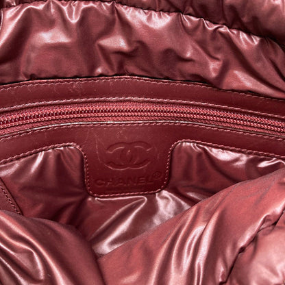 Chanel Coco Cocoon Messenger Bag Silver Nylon — view 6