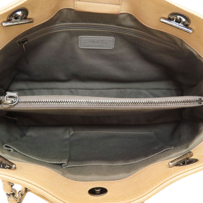Chanel CC Logo Wild Stitch Silver Shoulder Bag Calfskin — view 5