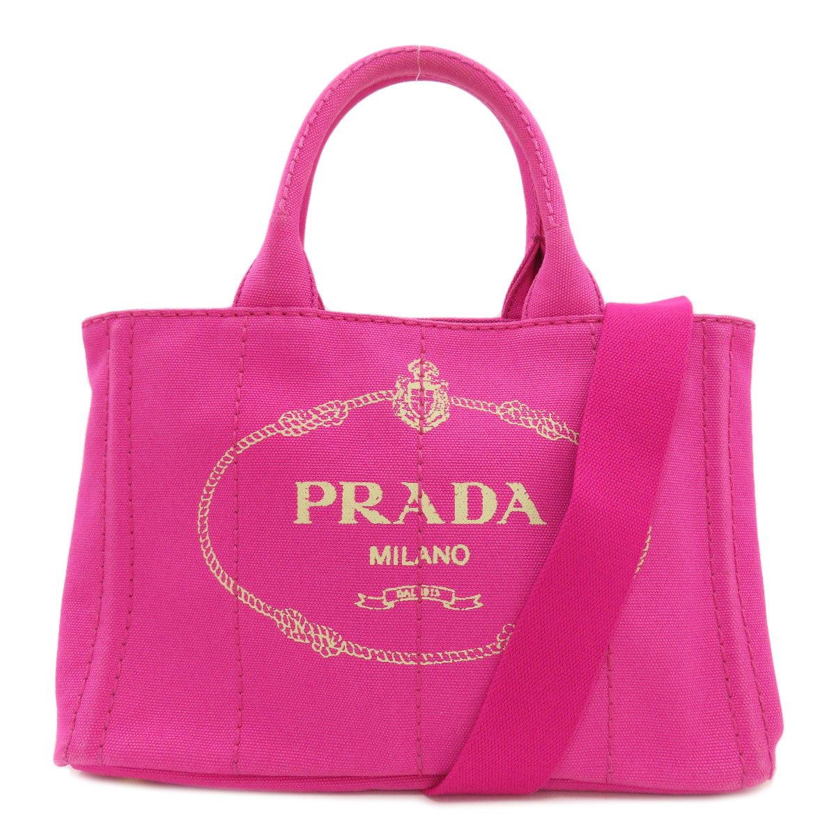 Prada Canapa Mini 2-Way Handbag Canvas
