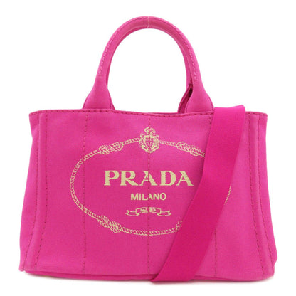 Prada Canapa Mini 2-Way Handbag Canvas