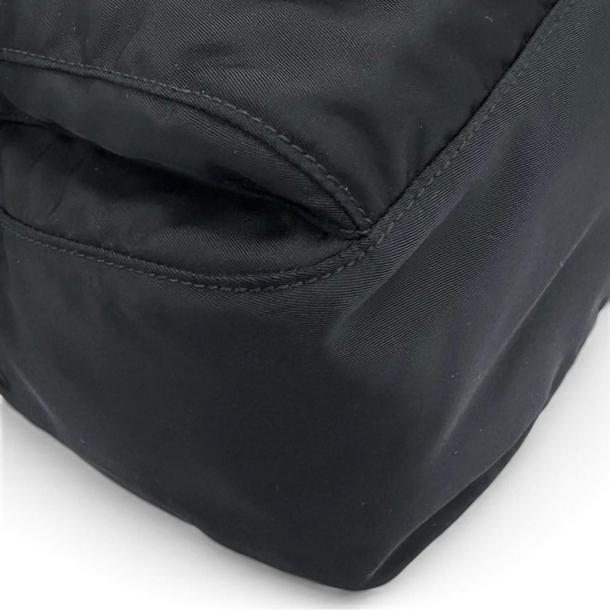 Prada Nylon Leather Re-Nylon Shoulder Bag Black — view 8