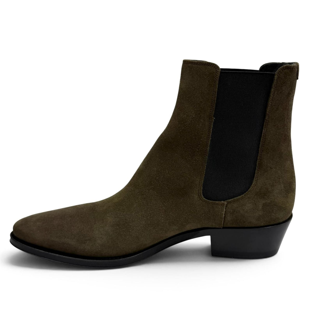 Celine Side Gore Suede Leather Chelsea Boots Short Boots Khaki 38 — view 5