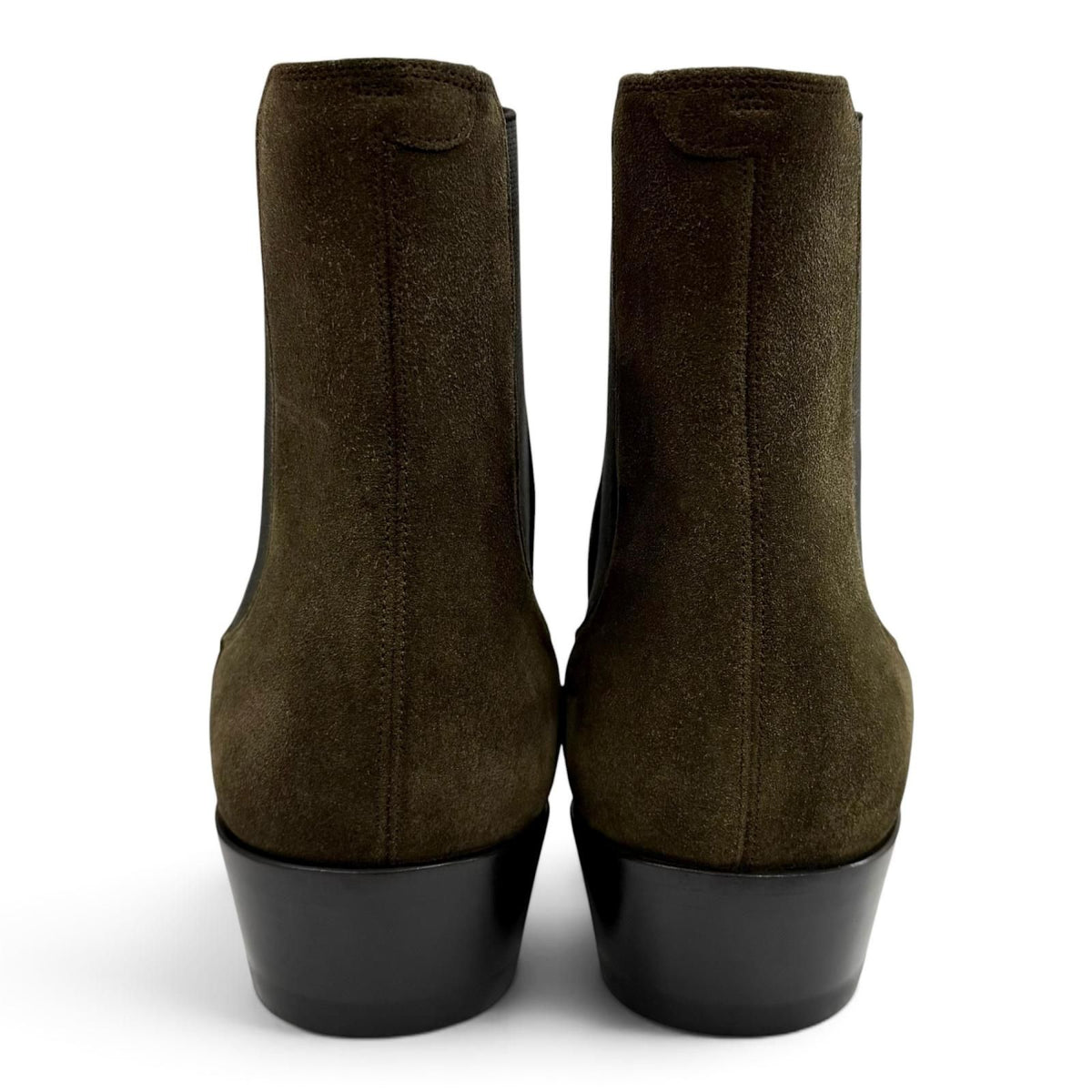 Celine Side Gore Suede Leather Chelsea Boots Short Boots Khaki 38 — view 4