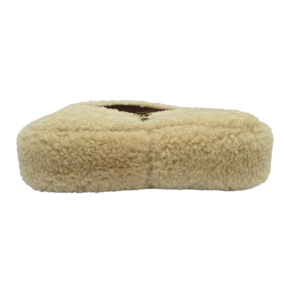 Saint Laurent Paris le 5 7 Mini Hobo Fleece Handbag Shearling Suede Leather — view 5