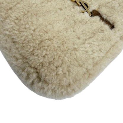 Saint Laurent Paris le 5 7 Mini Hobo Fleece Handbag Shearling Suede Leather — view 7
