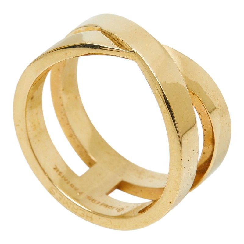 Hermes Ribbon Scarf Ring Gold Plated — view 6