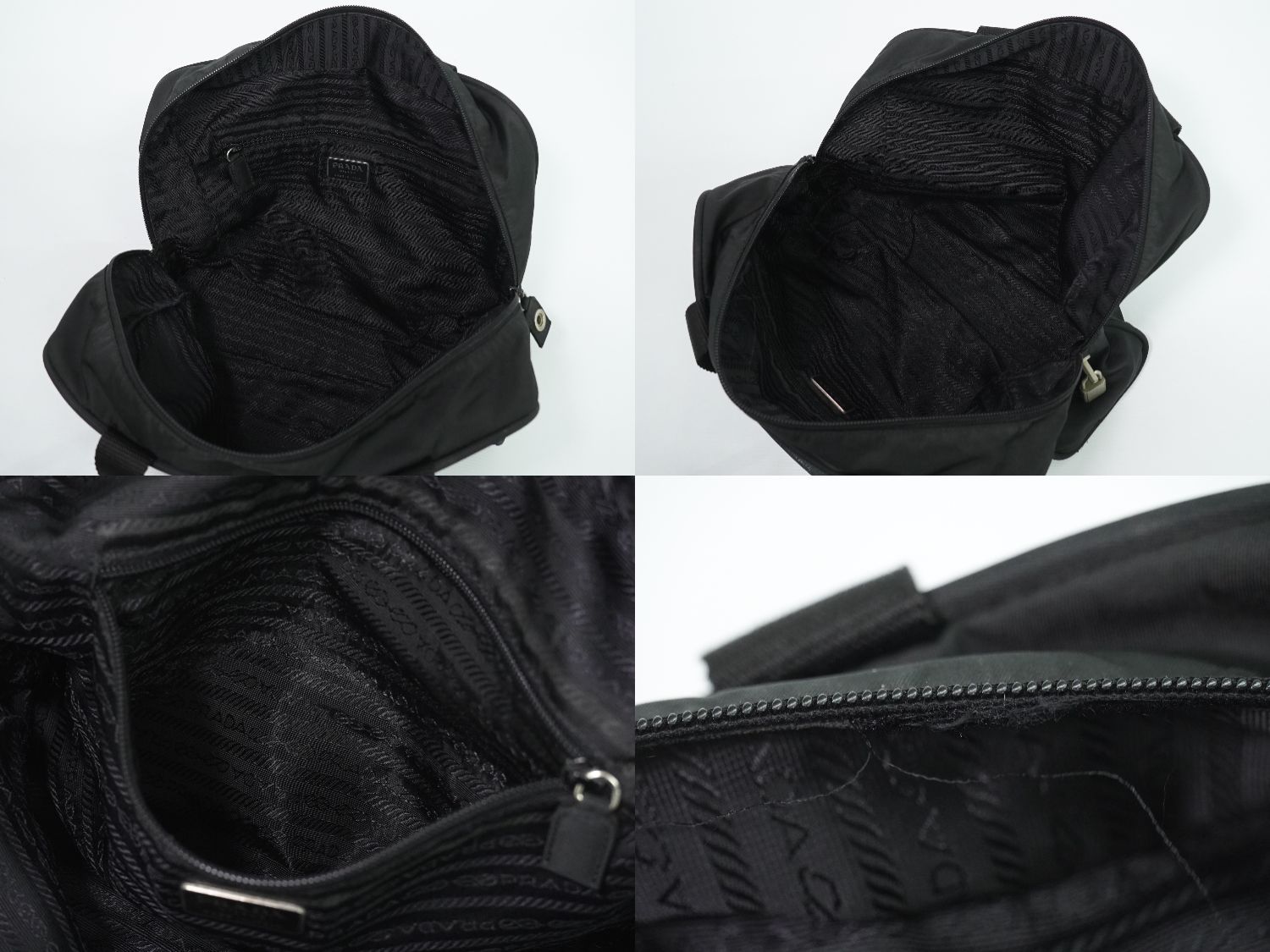 Prada Nylon Handbag Black Bag — view 8
