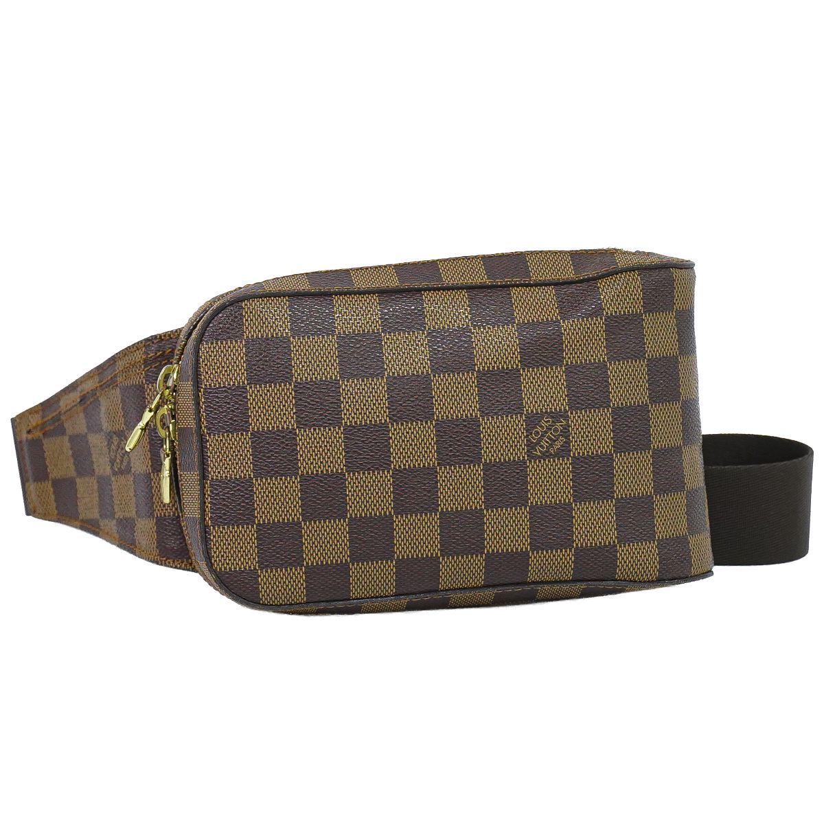 Louis Vuitton LV Damier Geronimos Ebene Belt Bag Brown