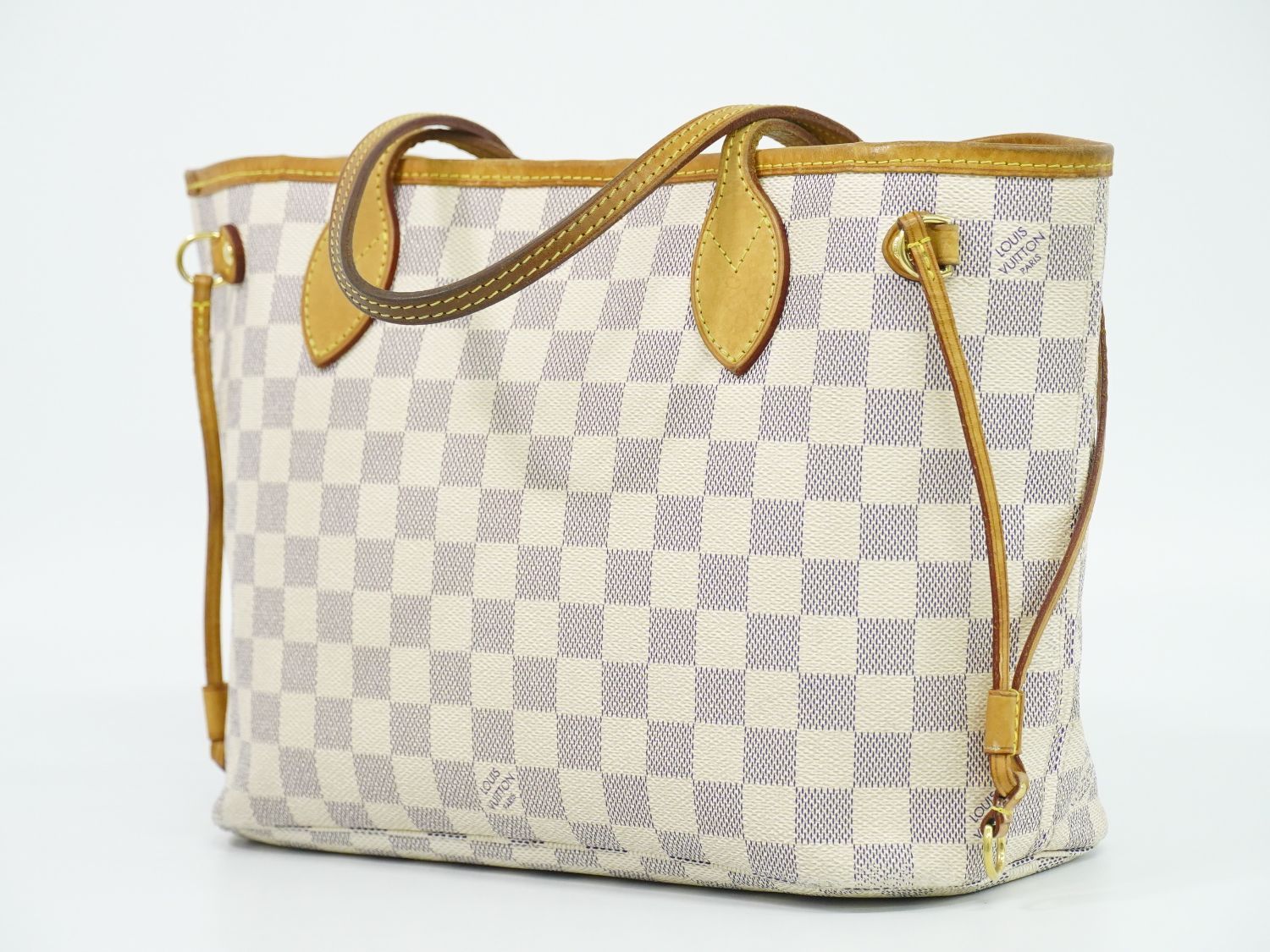 Louis Vuitton LV Vintage Neverfull PM Damier Azur Tote White Gray — view 2