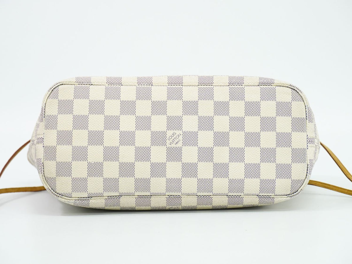 Louis Vuitton LV Vintage Neverfull PM Damier Azur Tote White Gray — view 3