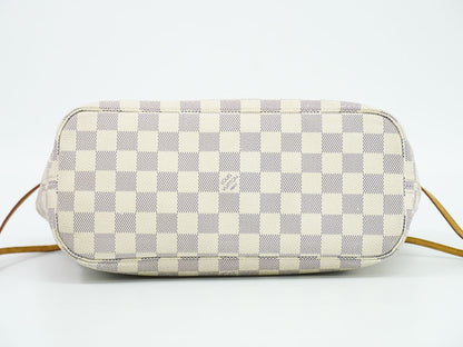 Louis Vuitton LV Vintage Neverfull PM Damier Azur Tote White Gray — view 3
