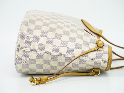 Louis Vuitton LV Vintage Neverfull PM Damier Azur Tote White Gray — view 4