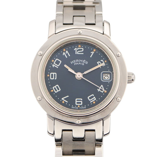 Hermes Watch Clipper Blue Stainless Steel