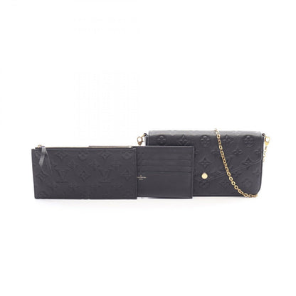 Louis Vuitton Shoulder Bag Pochette Felicie Noir Leather — view 6
