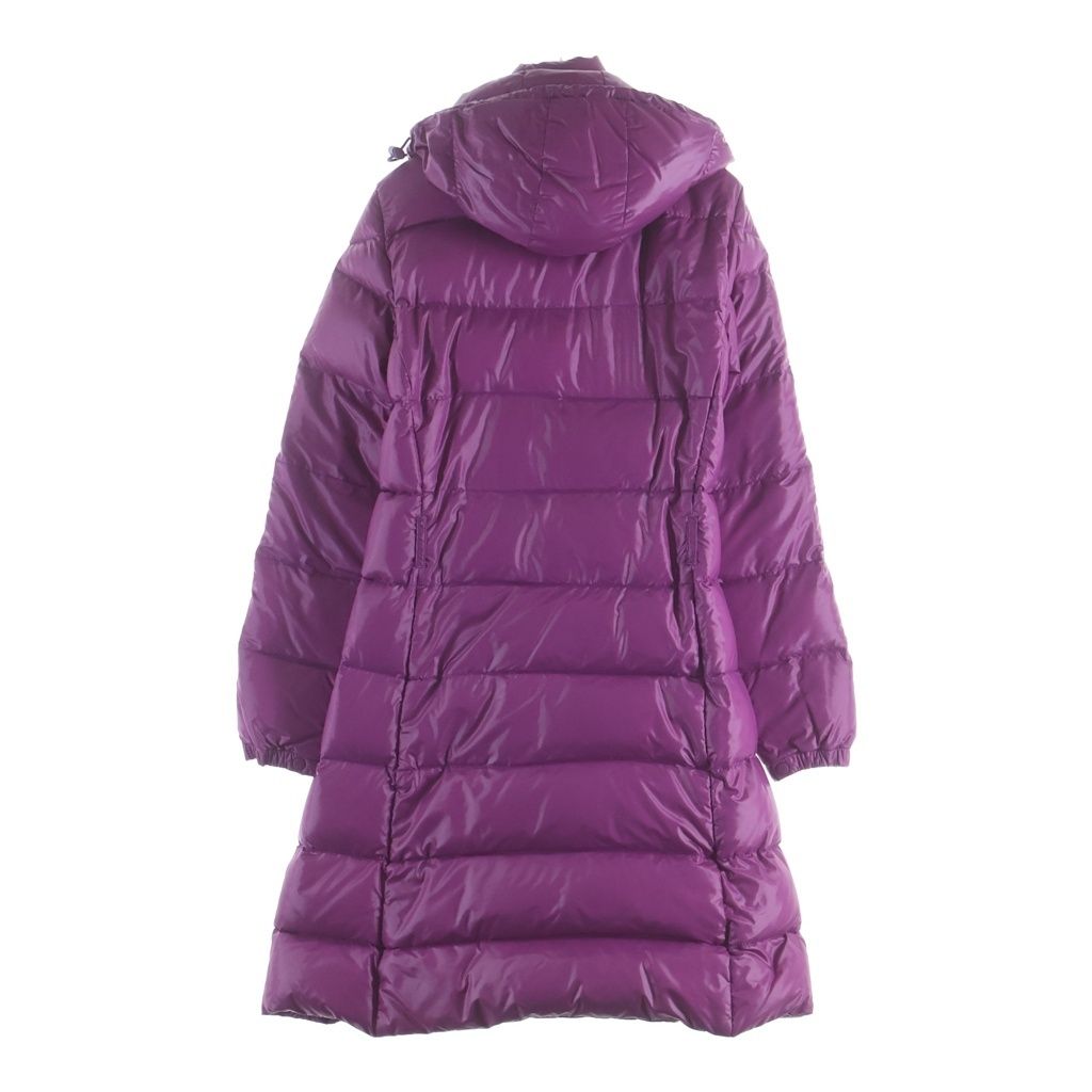 Moncler Meina Nylon Long Down Coat Purple — view 2
