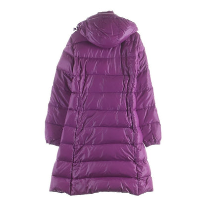 Moncler Meina Nylon Long Down Coat Purple — view 2