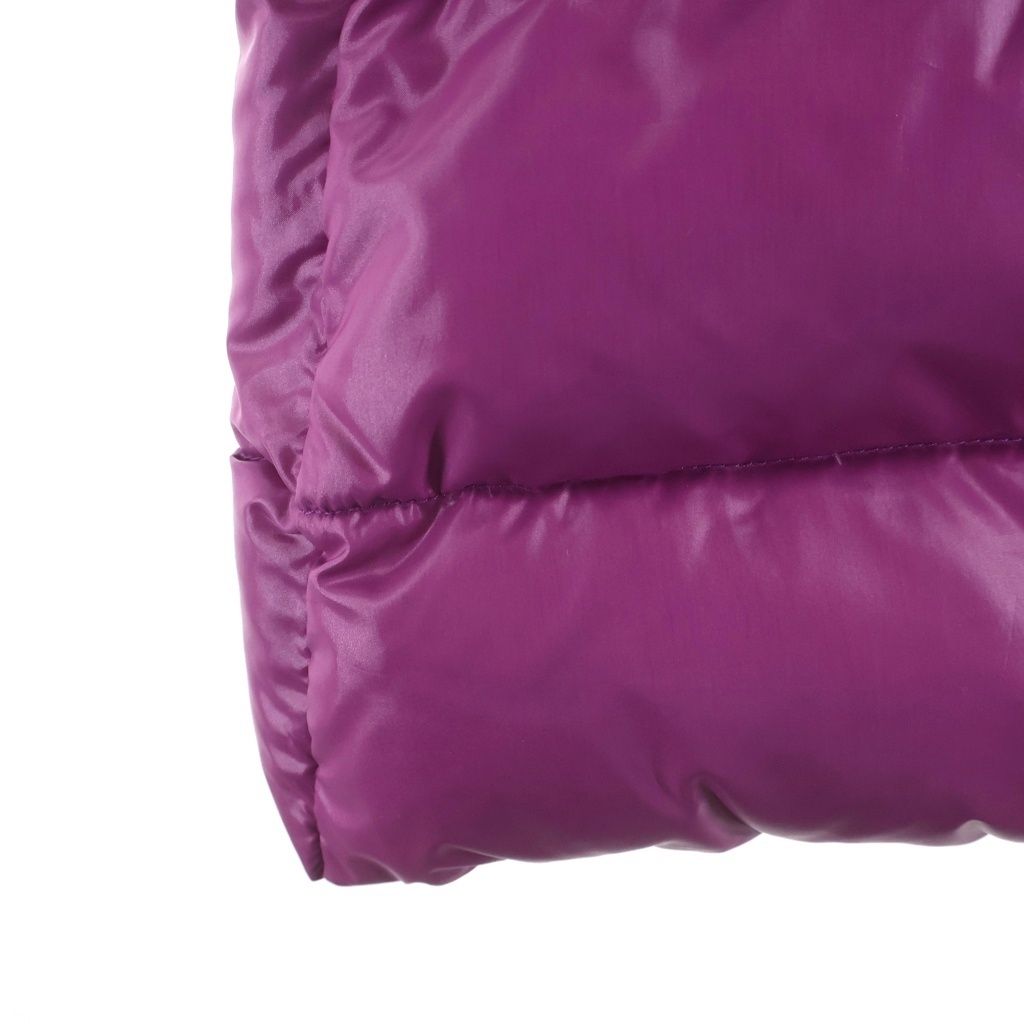 Moncler Meina Nylon Long Down Coat Purple — view 6