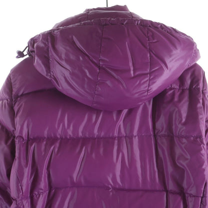 Moncler Meina Nylon Long Down Coat Purple — view 4